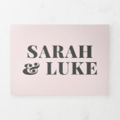 はっきりしたTYPEモダン All-In-One写真結婚 三つ折り招待状 (カバー)