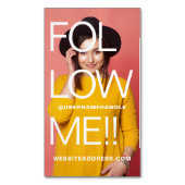 はっきりしたTypographic Meサ後を追ーマルメディア全写真 マグネット名刺 (正面縦)