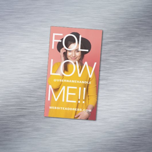 はっきりしたTypographic Meサ後を追ーマルメディア全写真 マグネット名刺 (インサイチュ)