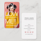 はっきりしたTypographic Meサ後を追ーマルメディア全写真 名刺 (正面/裏面)