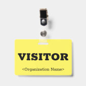「はっきりしたVISITOR」バッジ バッジ (正面 （クリップ付）)