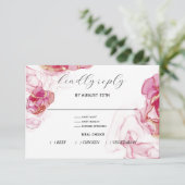 はっきりしたVivaマゼンタクリムゾンRSVPカード 出欠カード (スタンド正面)