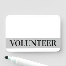 「はっきりしたVOLUNTEER」の名前タグ