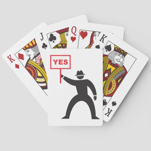 はっきりしたYesサインミニマルなステッキのフィギュアの抗議 トランプ (裏面)