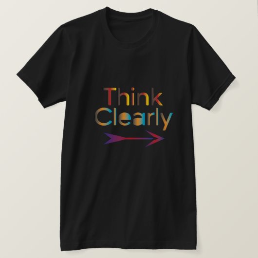 はっきり考える Tシャツ (デザイン正面)