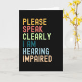 はっきり話してください。私は難聴です カード (黄色い花)