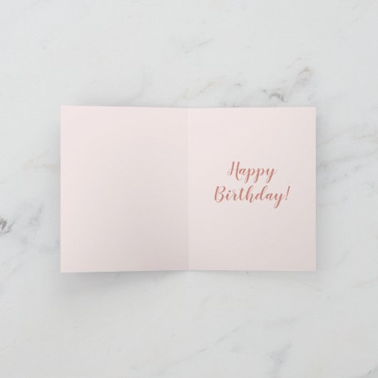 はなやかなゴールドの100歳の誕生日カード (濃いバラ色の花) 招待状 (内部)