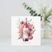 はにかみピンクボトル フラワーハッピー マザーズデー シーズンカード (スタンド正面)