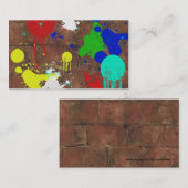 はね飛ばされたペンキの名刺 名刺 (正面/裏面)