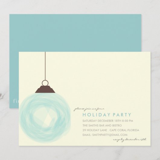 はね。ホリデー招待状 招待状 (正面/裏面)