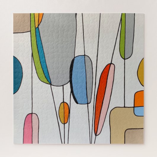 はぶら下がったスレッド20 x 20パズルによる ジグソーパズル (縦)