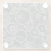 はめば歯車パターン ガラスコースター (裏面)