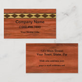 はめ込まれた木製のデザイン 名刺 (正面/裏面)