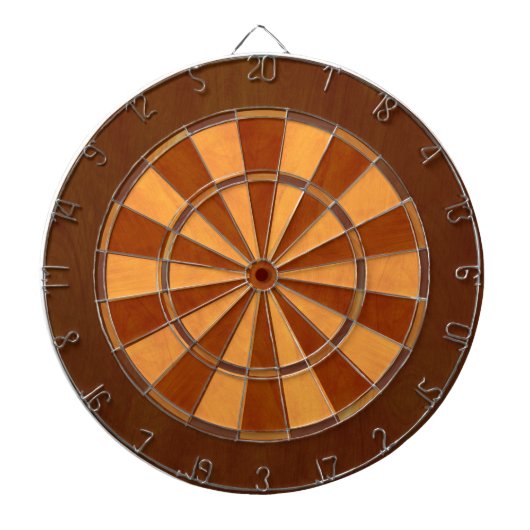 はめ込まれるフェイクな木 ダーツボード (正面)