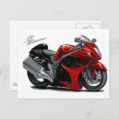 はやぶさレッドブラックバイク ポストカード (正面/裏面)