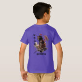 はやぶさTシャツとブルーガールグラフィック金店 Tシャツ (裏面フル)