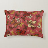 はんなり羽根 – ピンクの蝶模様 アクセントクッション (裏面)