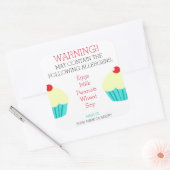 はアレル警告ゲンを含んでいカスタムる スクエアシール (封筒)