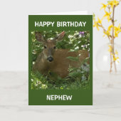 **はクール**ハッピーバースデー甥 カード (黄色い花)