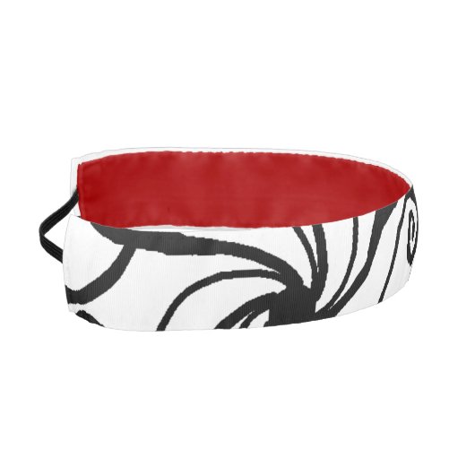 *~*はモダンでシックな黒い及び白とのかわいらしい発汗させました アスレチックヘッドバンド (左)