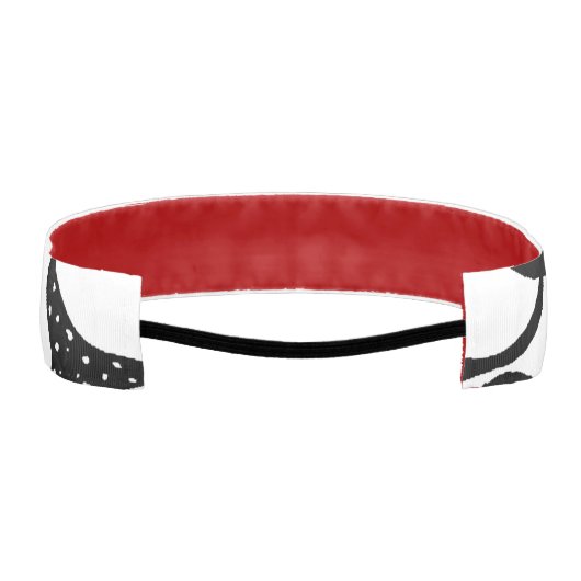 *~*はモダンでシックな黒い及び白とのかわいらしい発汗させました アスレチックヘッドバンド (裏面)