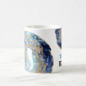 *~*は一流の石の濃紺のグリッターを個人化します コーヒーマグカップ (中央)