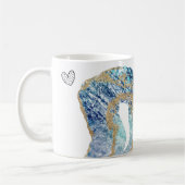 *~*は一流の石の濃紺のグリッターを個人化します コーヒーマグカップ (左)