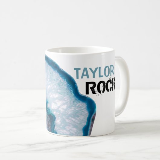 *~*は一流の石のLapidaryの石の瑪瑙を個人化します コーヒーマグカップ (正面右)