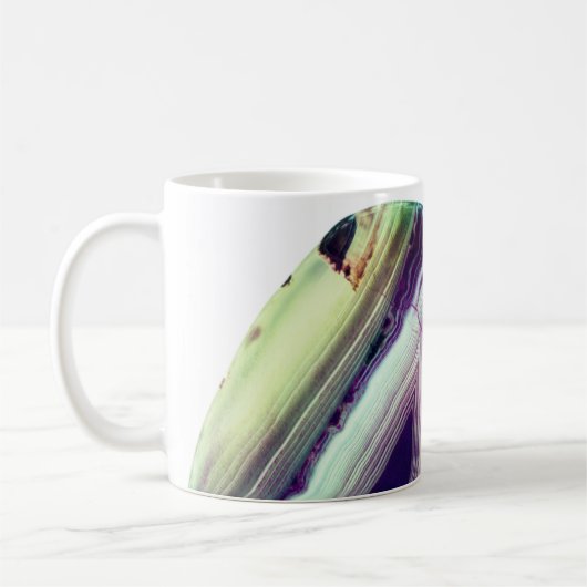 *~*は名前-石の石のLapidaryの瑪瑙--を個人化します コーヒーマグカップ (左)