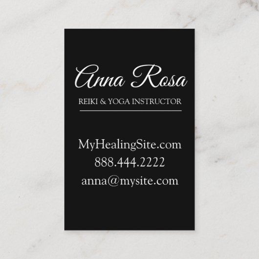 *~*は夢に月のはす神聖な記号を主演します 名刺 (裏面)