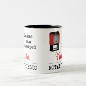 は来、刻印された公証人のネバダ島を見た ツートーンマグカップ (中央)