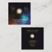 *~*は治療手の宇宙宇宙エネルギーを主演します スクエア名刺 (正面/裏面)