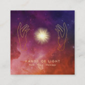 *~*は治療手の宇宙宇宙ライトを主演します スクエア名刺 (正面)