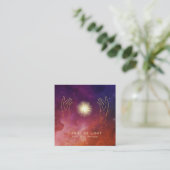 *~*は治療手の宇宙宇宙ライトを主演します スクエア名刺 (スタンド正面)