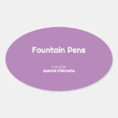 ...は私の特別な興味の一つだ 楕円形シール (正面)