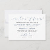 は結婚ほこりっぽい青い水色に代わって サンキューカード (正面)