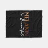 は美しい黒の歴史の月ブラックプライド フリースブランケット (正面(横))