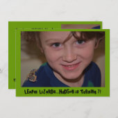 は虫の誕生日パーティー 招待状 (正面/裏面)