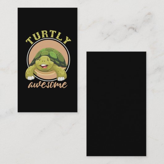 . .は虫素晴らしのかわいい水族館ウミガメ 名刺 (正面/裏面)
