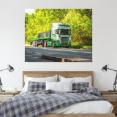 は転がHerefordshireのハートを通じて キャンバスプリント (インサイチュ (寝室))