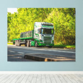 は転がHerefordshireのハートを通じて キャンバスプリント (インサイチュ (ウッドフロア))