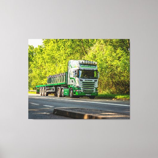 は転がHerefordshireのハートを通じて キャンバスプリント (正面)