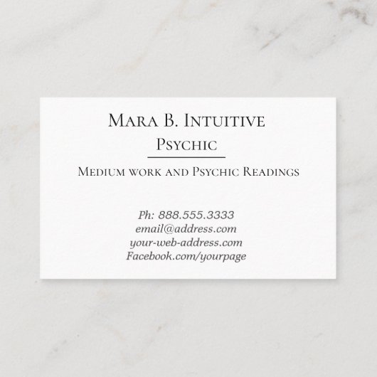*~*は霊魂媒体の水彩画の紫色を主演します 名刺 (裏面)