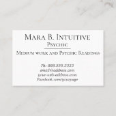 *~*は霊魂媒体の水彩画の紫色を主演します 名刺 (裏面)