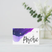 *~*は霊魂媒体の水彩画の紫色を主演します 名刺 (スタンド正面)