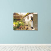 は食べ物を与えヘンズ(H.A.ブランデキルデ) キャンバスプリント (インサイチュ (ウッドフロア))