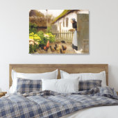 は食べ物を与えヘンズ(H.A.ブランデキルデ) キャンバスプリント (インサイチュ (寝室))