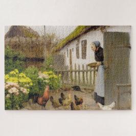 は食べ物を与えヘンズ（H.A.ブランデキルデ） ジグソーパズル