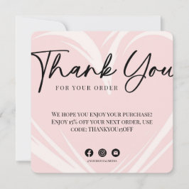 は pink 敬具 注文ありがとうカード カード