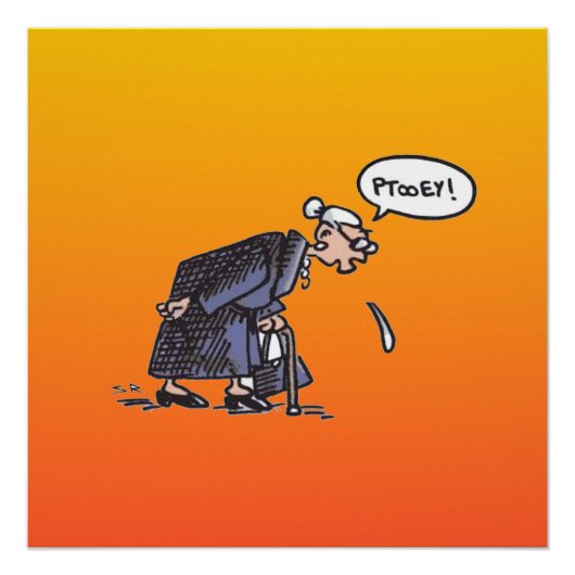 ばあちゃんスピッティング！グロスポスター ポスター (正面)